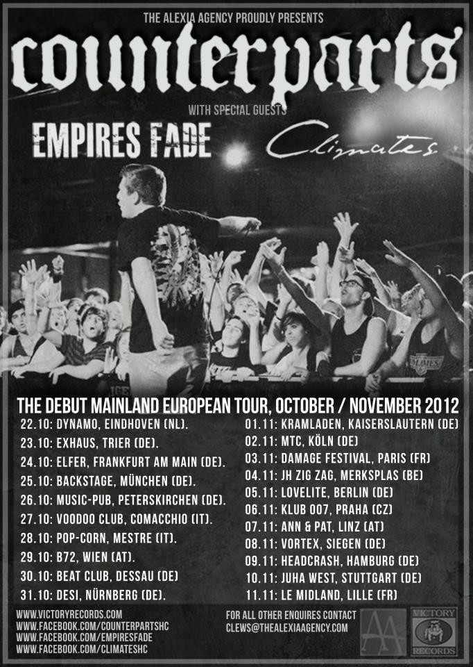 Counterparts, Climates @ B72, Bécs