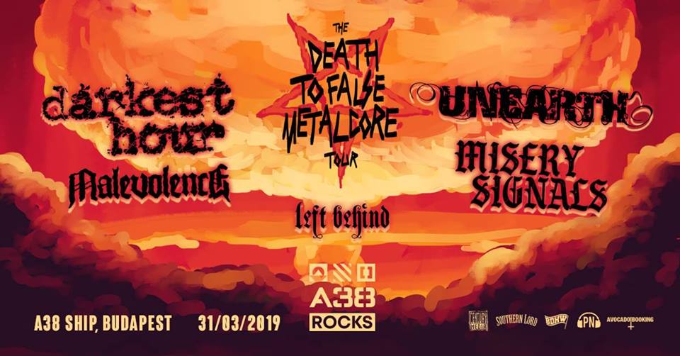 2019 metalcore-bulija az A38-on: Unearth, Darkest Hour, Misery Signals