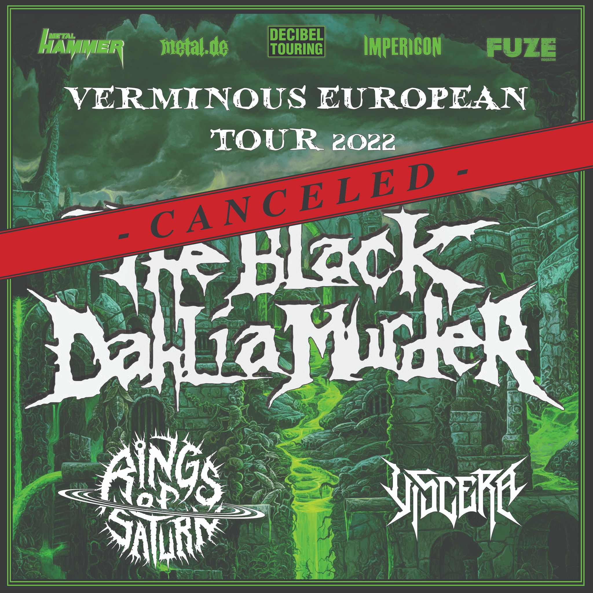Elmarad a The Black Dahlia Murder januári koncertje
